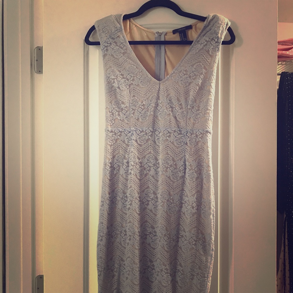 Powder blue lace dress